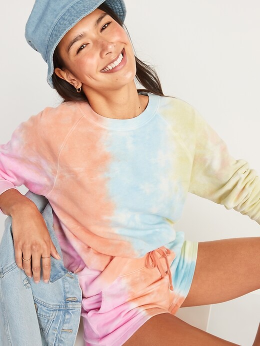 Image number 3 showing, Vintage Specially Dyed Crew-Neck Sweatshirt for Women