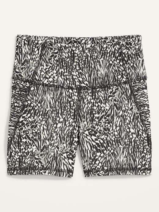 Image number 4 showing, High-Waisted PowerPress Side-Pocket Biker Shorts for Women - 5-inch inseam