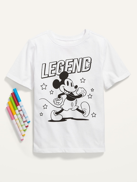 Disney© Unisex DIY Color Me Licensed Graphic T-Shirt for Toddlers (with 5  Crayola® Fabric Markers)