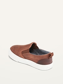View large product image 3 of 4. Unisex Textured Faux-Leather Slip-Ons for Toddler