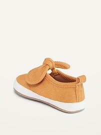 View large product image 3 of 4. Corduroy Bow-Tie Slip-On Sneakers for Baby