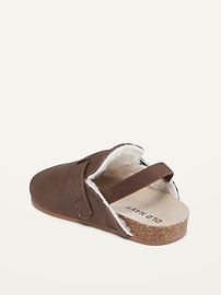 View large product image 3 of 4. Unisex Faux-Suede Sherpa-Lined Clogs for Baby