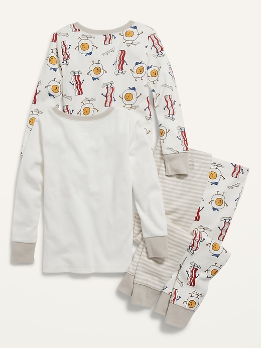 View large product image 2 of 2. Unisex 4-Piece "I'm So Eggs-Cited" Graphic Pajama Set for Toddler & Baby