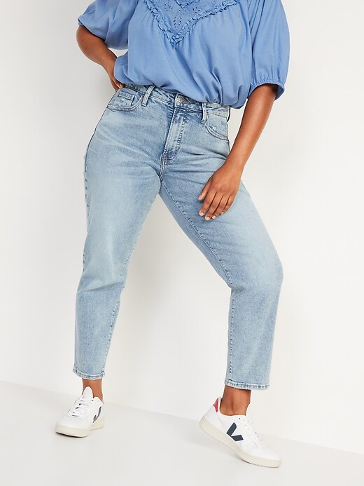 high waisted button fly jeans