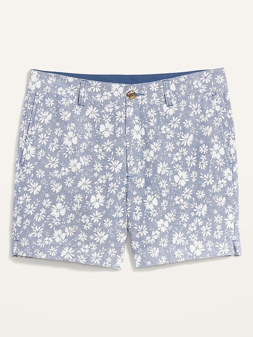 Image number 4 showing, High-Waisted Floral-Print Linen-Blend Everyday Shorts for Women -- 5-inch inseam