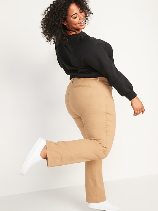 Image number 8 showing, Mid-Rise Boot-Cut Khakis for Women