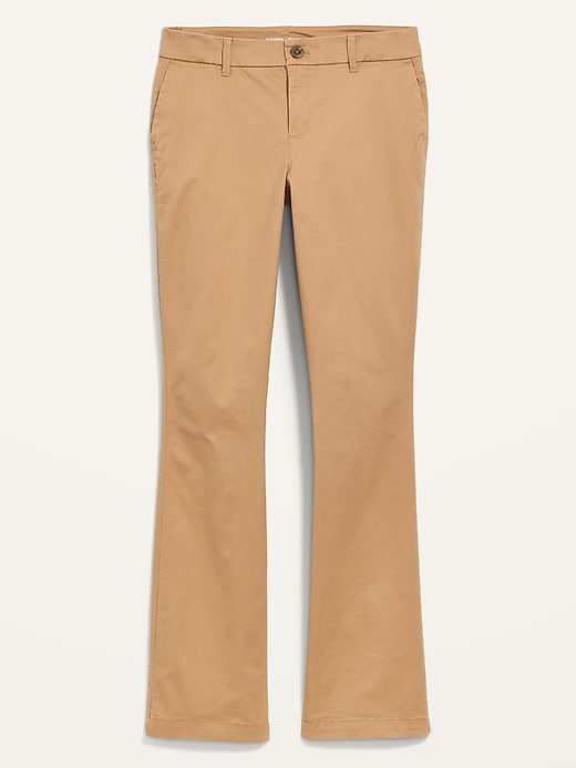 Image number 4 showing, Mid-Rise Boot-Cut Khakis for Women