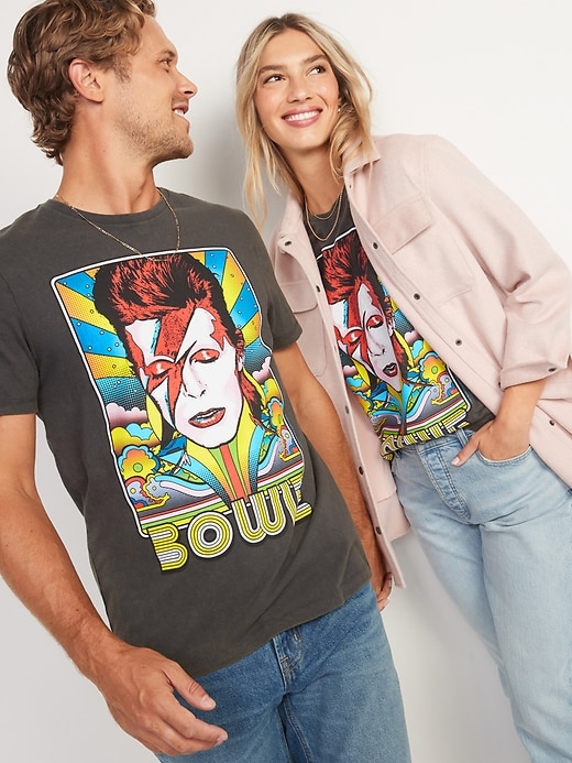 Oldnavy David Bowie Vintage Gender-Neutral Graphic T-Shirt for Adults