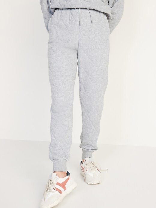 Image number 5 showing, Extra High-Waisted Quilted Jogger Sweatpants for Women