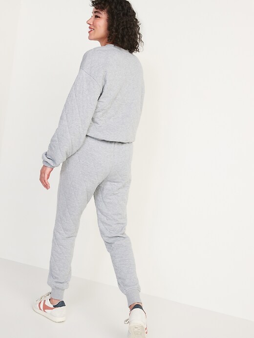 Image number 6 showing, Extra High-Waisted Quilted Jogger Sweatpants for Women
