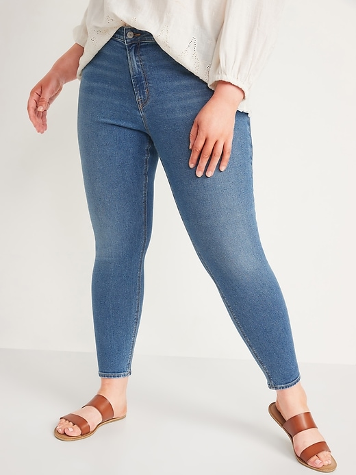 Image number 7 showing, Mid-Rise Rockstar Super-Skinny Jeans for Women
