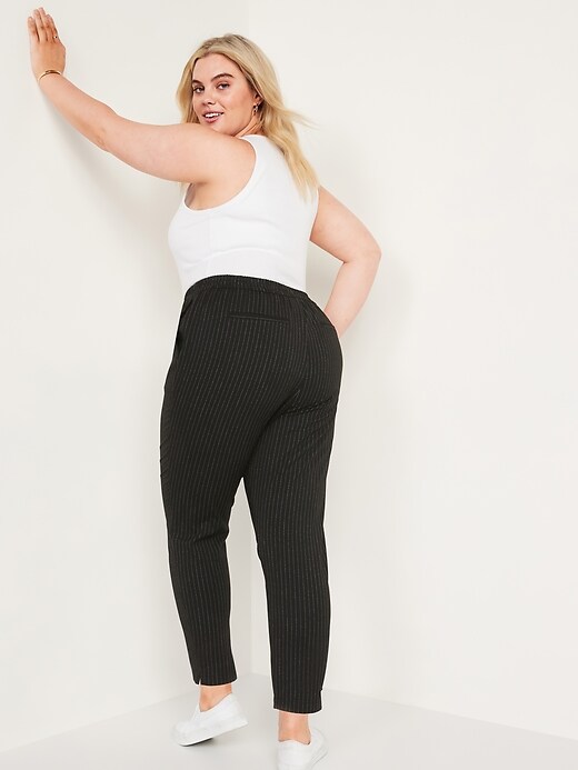 Image number 8 showing, High-Waisted Soft-Brushed Pull-On Ankle Pants for Women