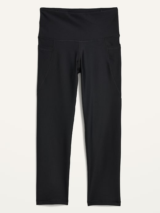 Image number 4 showing, High-Waisted PowerSoft Side-Pocket Crop Leggings for Women