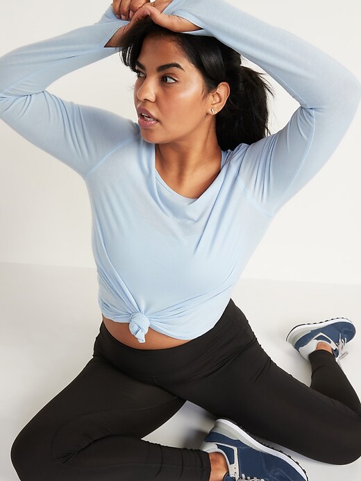 Image number 3 showing, Mid-Rise PowerPress Compression Leggings for Women