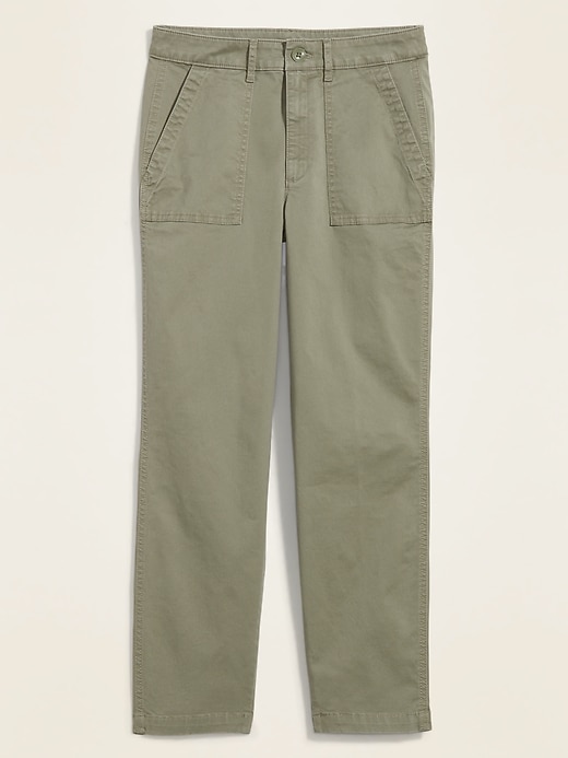 Image number 4 showing, High-Waisted Utility Ankle Chino Pants