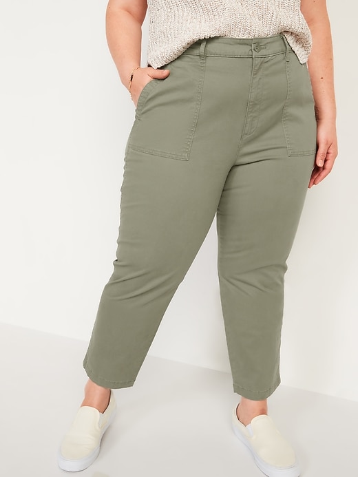 Image number 6 showing, High-Waisted Utility Ankle Chino Pants for Women