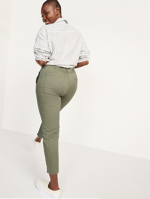 Image number 2 showing, High-Waisted Utility Ankle Chino Pants