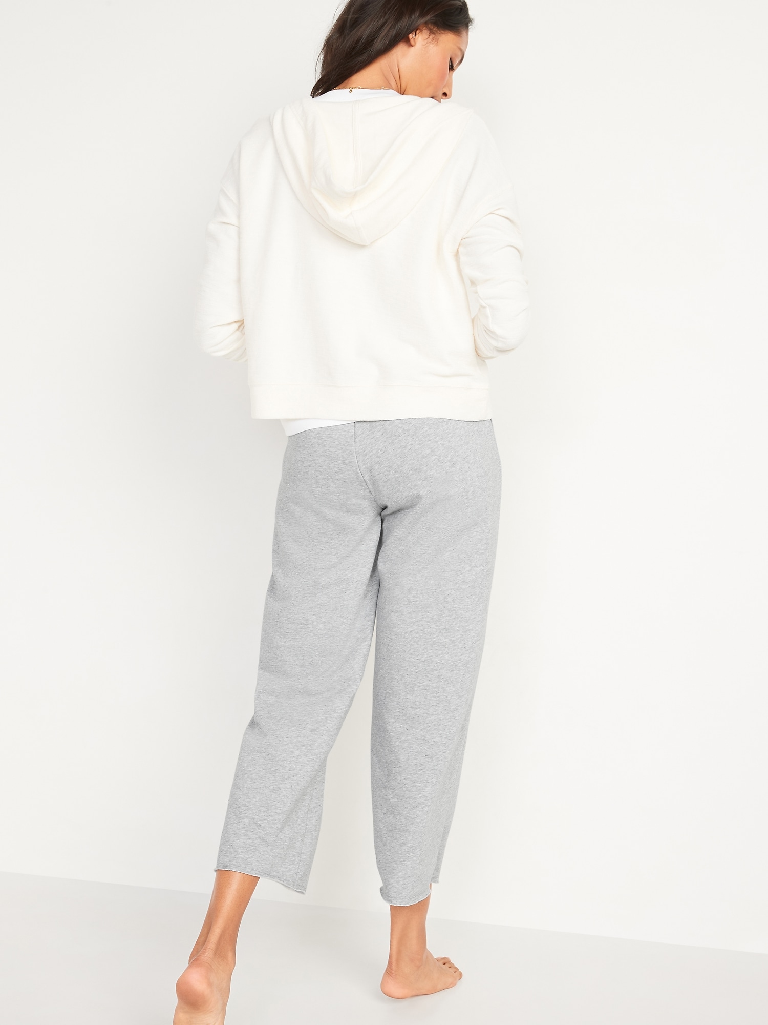 Extra High-Waisted Straight Ankle Sweatpants for Women