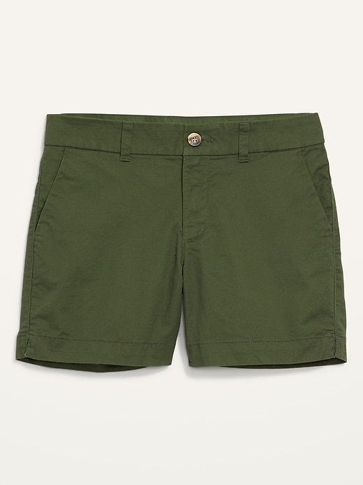 View large product image 2 of 3. Mid-Rise Twill Everyday Shorts - 5-inch inseam