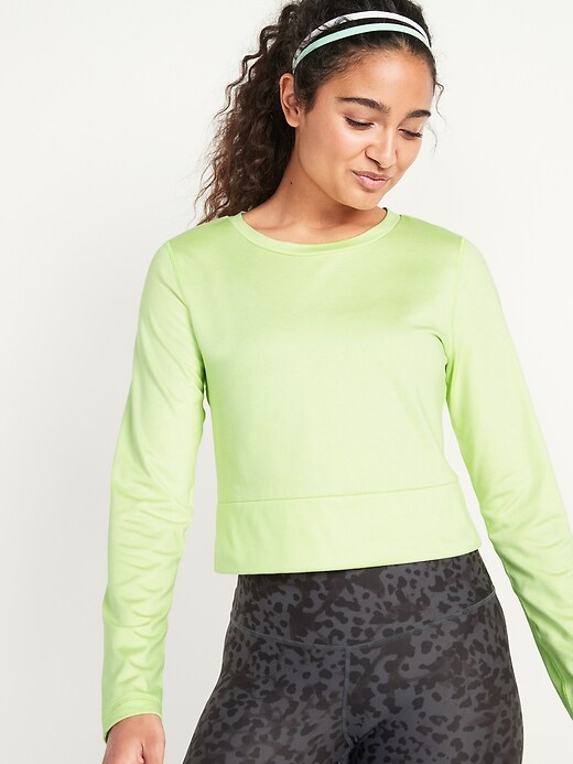 Image number 5 showing, CozeCore Long-Sleeve Crop Tee