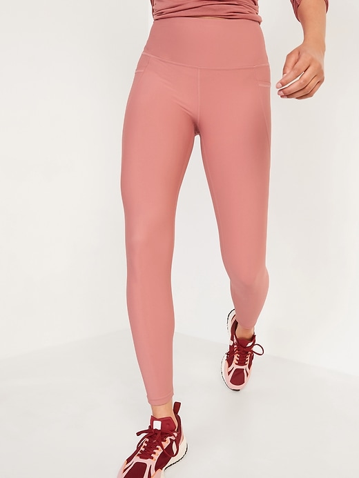 TUFF ATHLETICS WOMEN'S Pink High Waisted 7/8 Legging with Pockets Size Small  £14.28 - PicClick UK