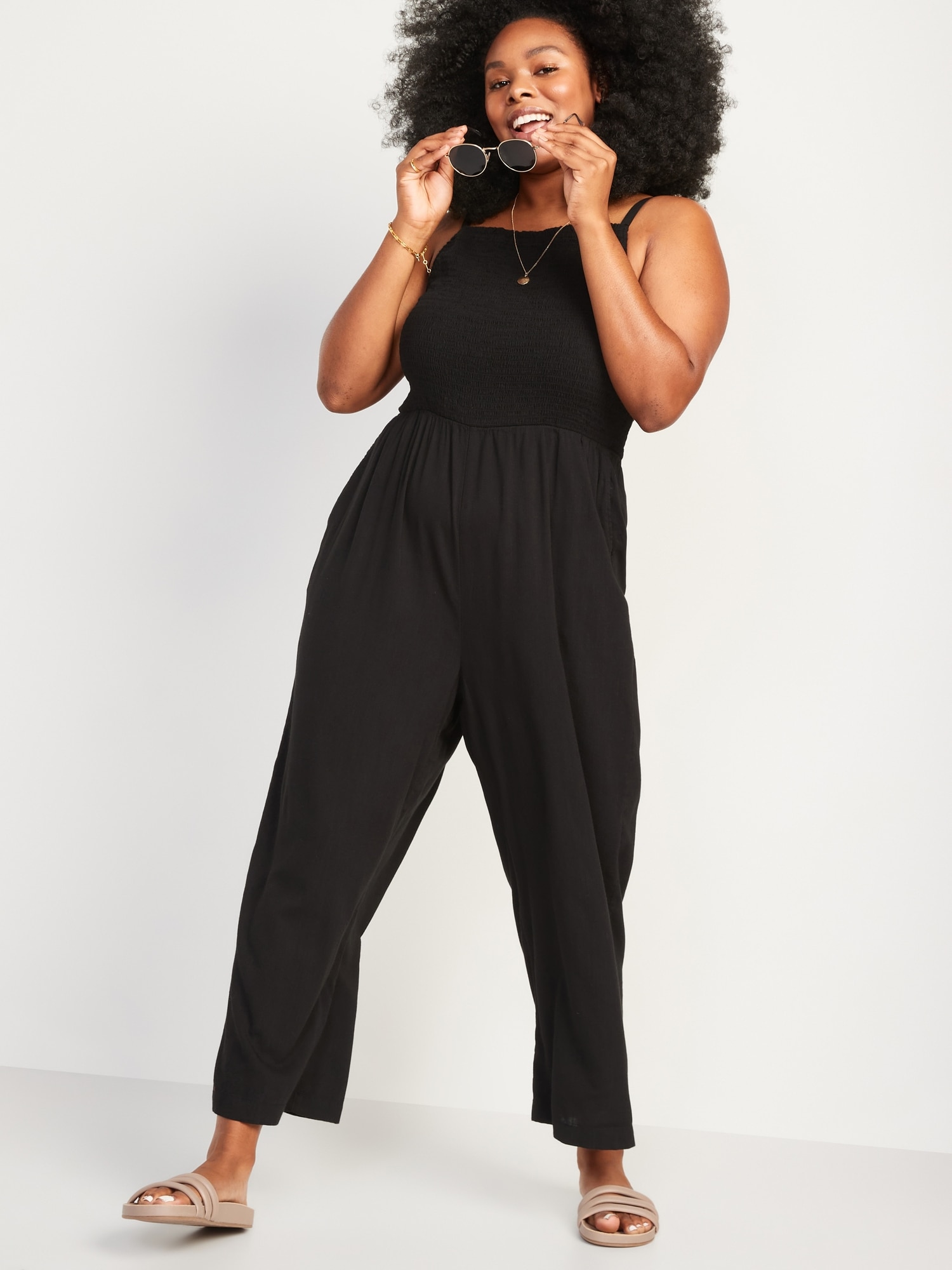 Smocked Cami Jumpsuit for Women