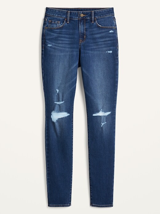 Mid-Rise Distressed Pop Icon Skinny Jeans for Women