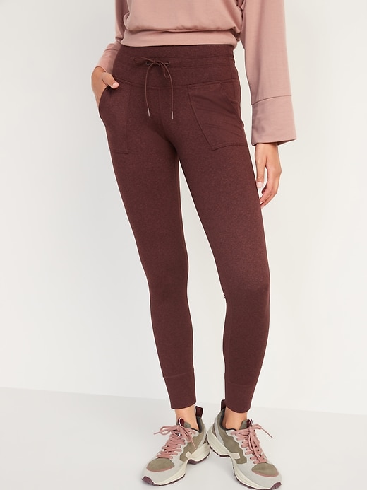high waisted cozecore jogger leggings