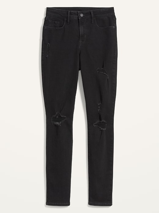 Image number 4 showing, High-Waisted Pop Icon Black Ripped Skinny Jeans for Women