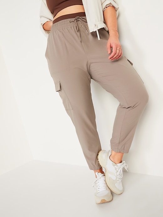 high waisted jogger trousers