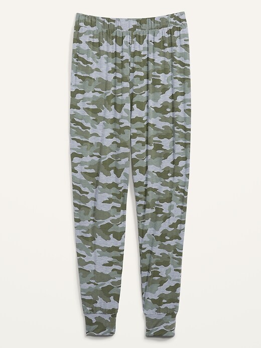 Image number 4 showing, High-Waisted Sunday Sleep Ultra-Soft Camo Jogger Pants