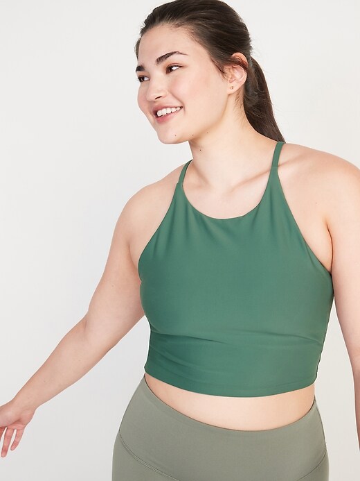 Old Navy Light Support PowerSoft Longline Sports Bra for Women. 1