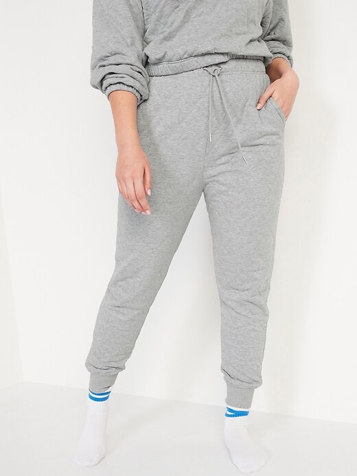 Image number 1 showing, Extra High-Waisted Quilted Jogger Sweatpants for Women