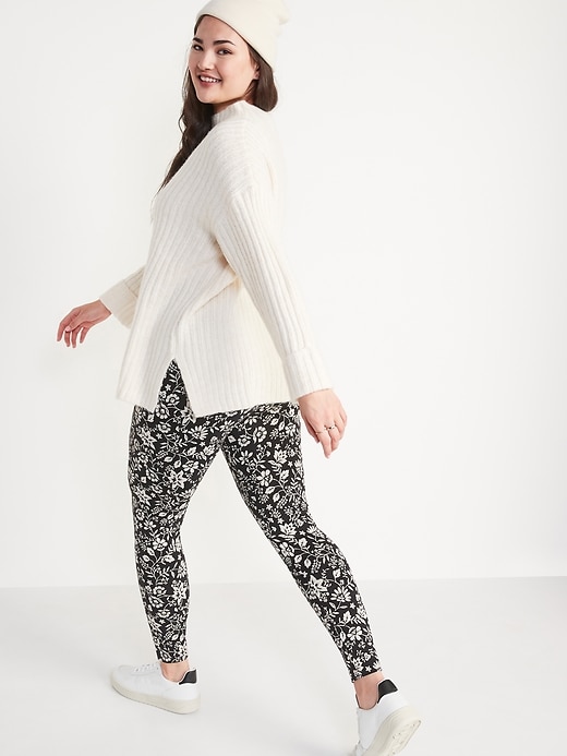 View large product image 2 of 4. High-Waisted Printed Ankle Leggings For Women