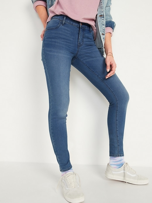 Image number 5 showing, Mid-Rise Super Skinny Jeans for Women 