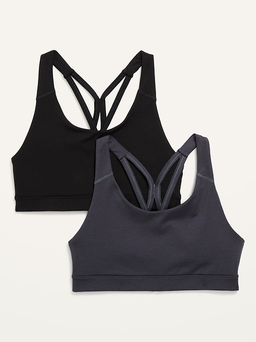 Image number 4 showing, Medium Support Strappy Sports Bra 2-Pack