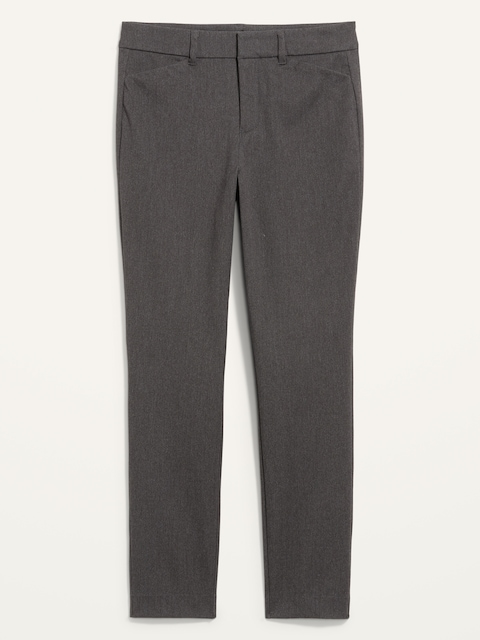 High-Waisted Pixie Never-Fade Ankle Pants - Dark Heathered Gray