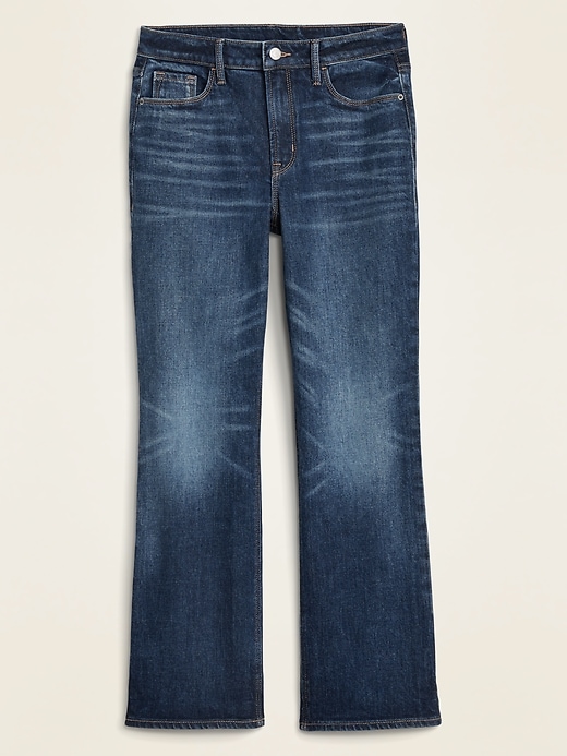View large product image 1 of 3. High-Waisted Crop Flare Ankle Jeans for Women