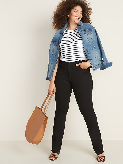 Image number 3 showing, Mid-Rise Kicker Boot-Cut Jeans for Women