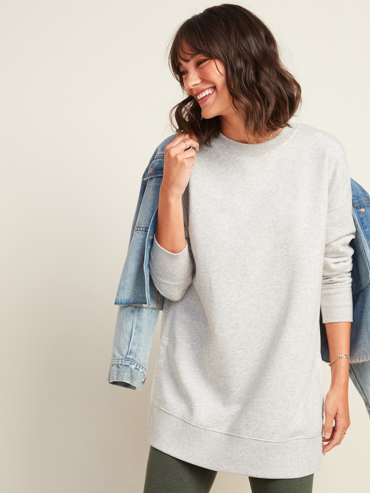 Oversized Vintage Tunic Sweatshirt for Women Old Navy