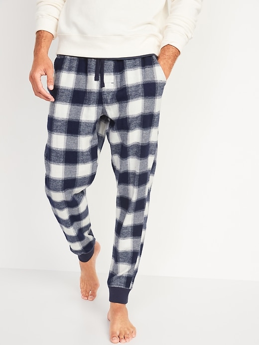 View large product image 1 of 3. Matching Plaid Flannel Jogger Pajama Pants