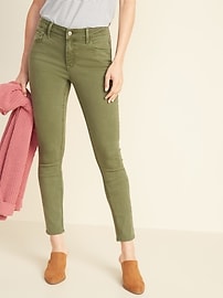 View large product image 3 of 3. Mid-Rise Pop-Color Rockstar Super Skinny Jeans for Women