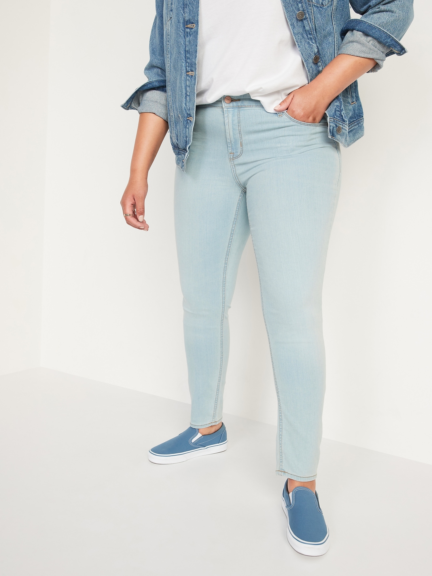 Mid-Rise Super Skinny Jeans for Women