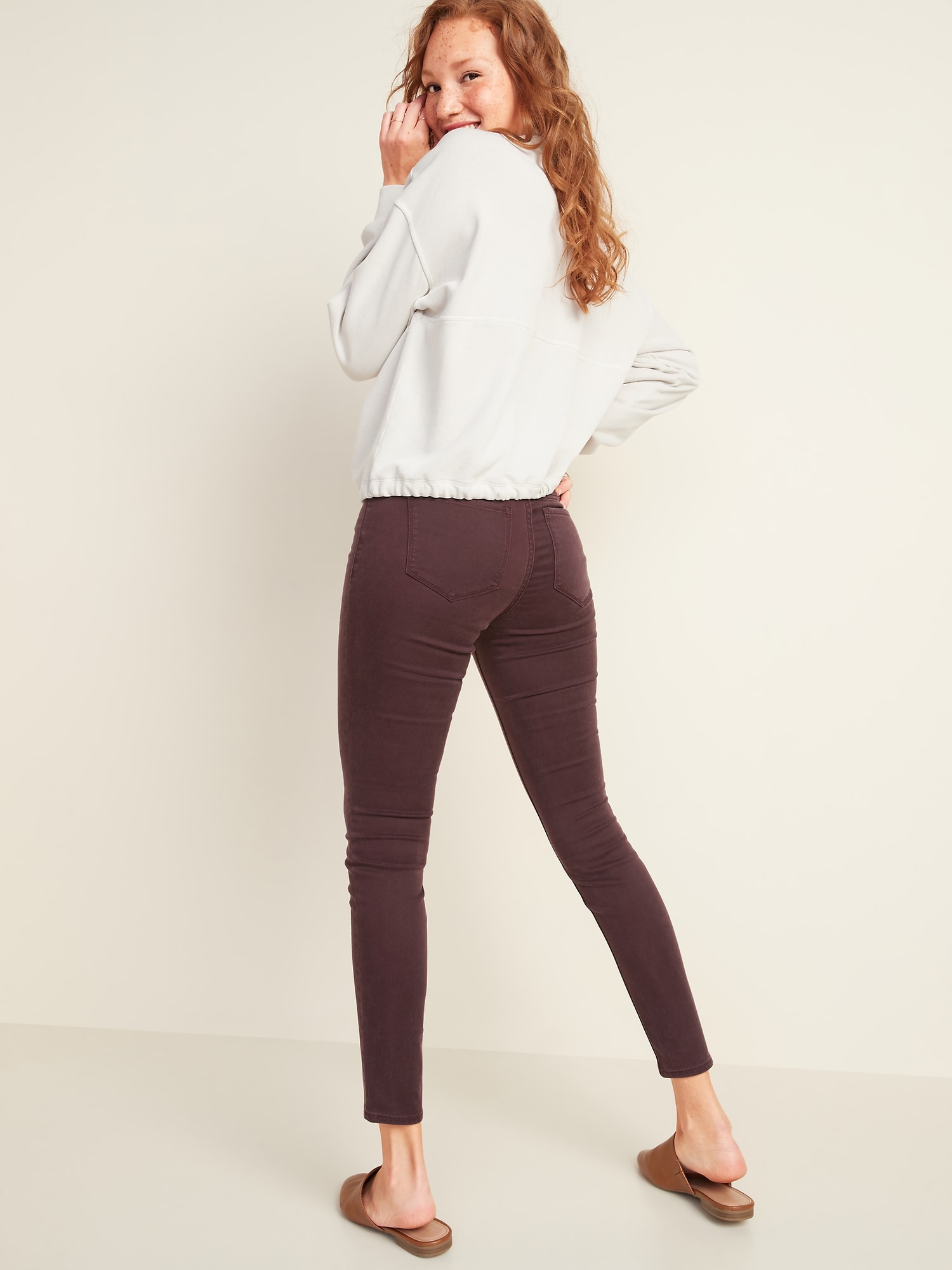 High-Waisted Rockstar Super Skinny Sateen Jeans for Women | Old Navy