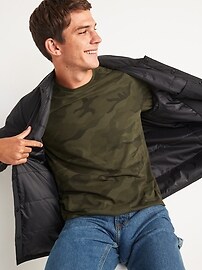 Soft-Washed Camo Long-Sleeve Curved-Hem T-Shirt for Men