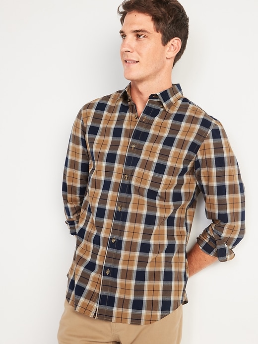 Image number 1 showing, Slim-Fit Built-In Flex Everyday Printed Shirt for Men