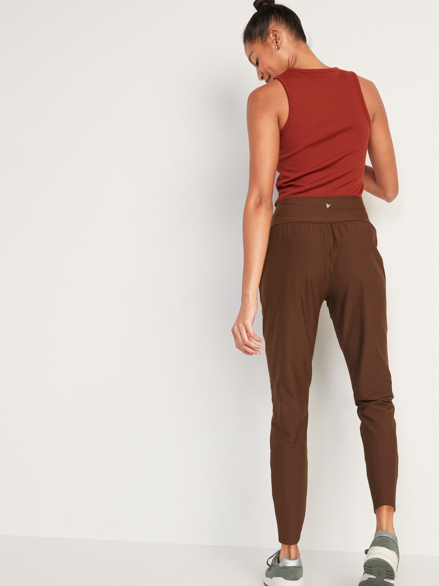 high waisted powersoft zip jogger pants for women