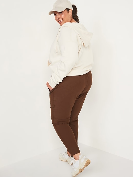 Image number 8 showing, High-Waisted PowerSoft Zip Jogger Pants for Women