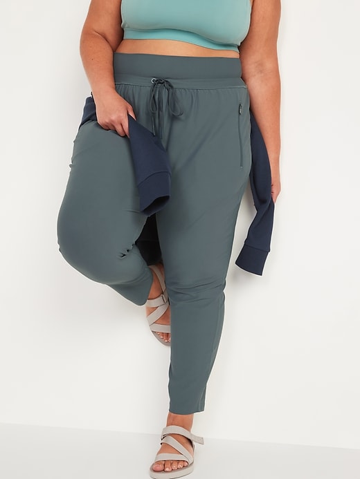 Image number 7 showing, High-Waisted PowerSoft Zip Jogger Pants for Women