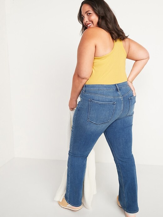 Image number 8 showing, Mid-Rise Medium-Wash Boot-Cut Jeans for Women
